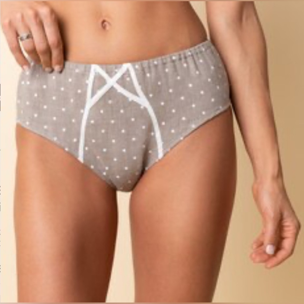 NEW LacyLinen Ella 100% Linen Oeko Tex High Cut Panties Knickers Underwear L-XL